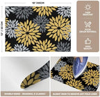 Artoid Mode Floral Vinyl Placemats Set of 4, 12x18 Inch New Year Washable - Image 6