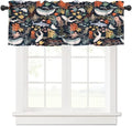 Ocean Animal Valance Curtain for Kids Toddler Cartoon Cute Blue Underwater by AAVEUP