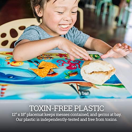 20 Pack Disposable Placemats for Baby, 3 Design Pack Baby Eating Mat, Toddler - Image 2