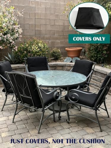Outdoor High Back Dining Chair Cushions Cover 4-Pack - Image 2