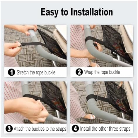 Universal Stroller Organizer, Universal Baby Stroller Hanging Mesh Pocket - Image 5