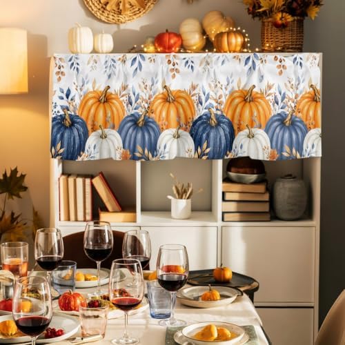 Vandarllin Fall Thanksgiving Kitchen Curtains Valances - Image 4