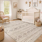Nakagishi Boho 9x12 Area Rug Living Room Rugs Machine Washable Dark Brown - Image 7