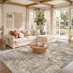 Nakagishi Boho 10x14 Area Rug Living Room Rugs Machine Washable Brown Grey - Image 2