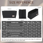 Doxo Purse Organizer Insert for Handbags & Base Shaper 2pc Set, Felt Neverfull - Image 2