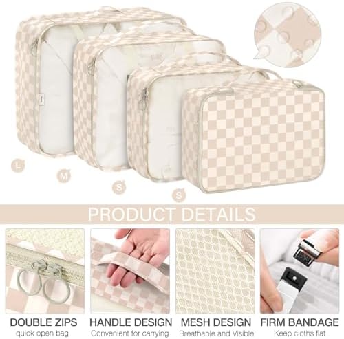KPX 8 Set Packing Cubes for Travel, Luggage Packing Organizers Accessories - Image 3
