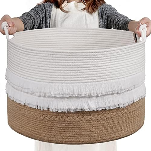 CherryNow Large Wicker Laundry Basket by CherryNow