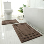 HOMEIDEAS Bathroom Rugs Sets 2 Piece, Super Soft and Absorbent Non Slip by HOMEIDEAS