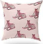 KongMoTree Leopard Throw Pillow Covers, Cheetah Print Pillowcase, Leopard Decor by KongMoTree
