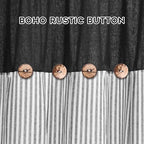 ASPMIZ Cotton Linen Farmhouse Living Room Curtains Boho Rustic Window Curtain - Image 4