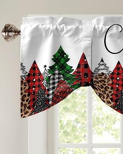 Merry Christmas Blackout Tie Up Valance Curtains - Image 3