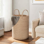 MEGASKET Large Woven Laundry Basket, 80L Tall Blanket Storage - Image 4