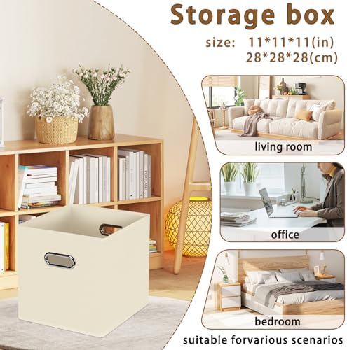 STOREONE Fabric Storage Bins Cubes Baskets Containers- - Image 2