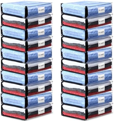 Kenning 20 Pcs Clear Zippered Storage Bags by Kenning