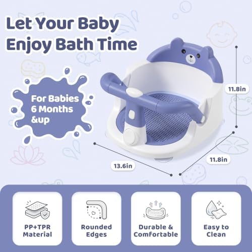 Baby Bath Seat for Babies 6 Months & Up, Toddler Bathtub Chair - Image 6