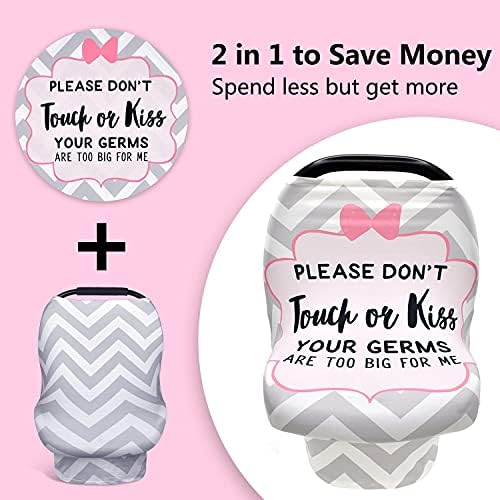 Metplus Baby Car Seat Cover, No Touch Sign Carseat Canopy & Nursing Covers - Image 2