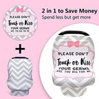 Metplus Baby Car Seat Cover, No Touch Sign Carseat Canopy & Nursing Covers - Image 2