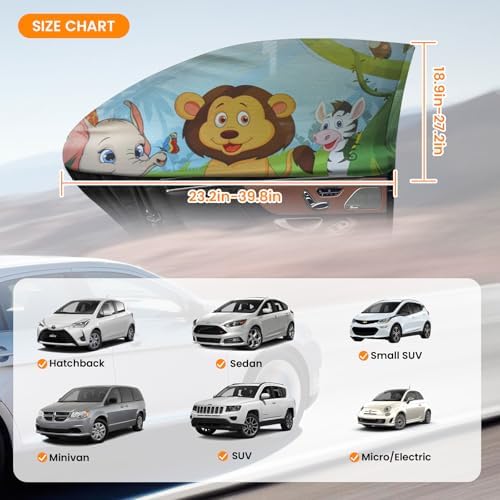 Car Window Shades-Side Window Sun Shades, UV Protection Breathable Spandex Baby - Image 3