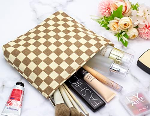 PAZIMIIK Makeup Bag Large Zipper Corduroy Make Up Pouch - Image 5