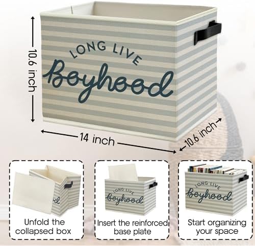 Long Live Boyhood Boys Storage Bins Box - Image 6