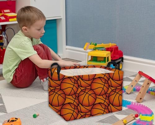 Rectangular Basketball Baskets Gift Basket Empty Kids Storage Bins Baby Boy - Image 5