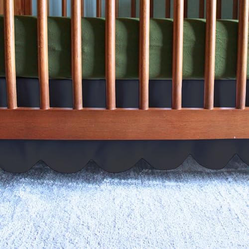 100% Microfiber Scalloped Mini Crib Skirt 24"x 38" by Unknown