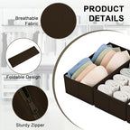 DIMJ Drawer Organizer Clothes, Underwear Drawer Organizer, Fabric Drawer - Image 2