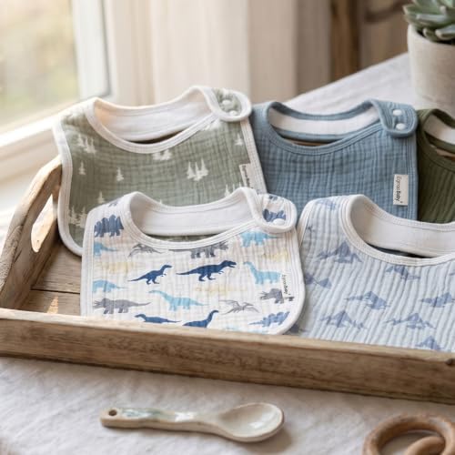 Muslin Baby Bibs for Drooling and Teething, Bibs for Boys Girls - Image 6