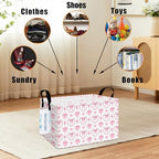 Rectangular Collapsible Pearl Heart Storage Basket Nursery Toy Organizer - Image 4