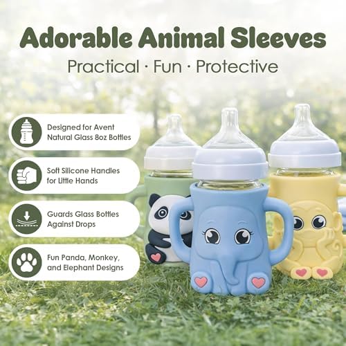 Silicone Bottle Sleeve for 8oz Philips Avent Natural Glass Bottle | Drop - Image 2