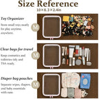 4 pcs Clear Zipper Pouches, Hard Shell Zipper Case, Toiletry Bag - Image 4