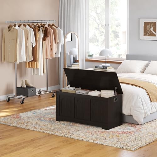 DINZI LVJ Storage Chest, Wooden Toy Box, Espresso 39.4" L - Image 2