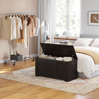 DINZI LVJ Storage Chest, Wooden Toy Box, Espresso 39.4" L - Image 2