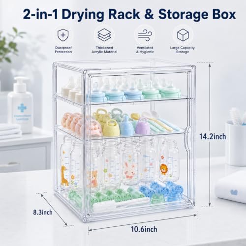 New Clear Acrylic Baby Bottle Storage Organizer - Image 2