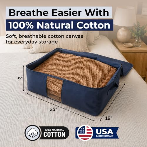 Soft Canvas Storage Bags with Zipper. Thick Breathable - Image 2