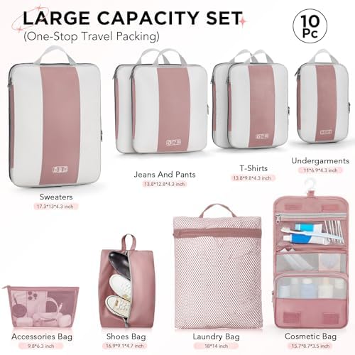 OlarHike 10 Set Compression Packing Cubes - Image 2