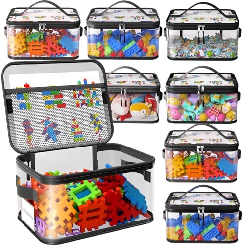 8 Pack Large Clear Toy Storage Bags by Shcsdr