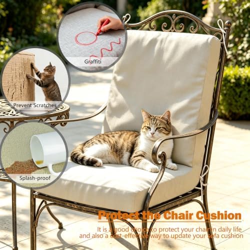Outdoor High Back Chair Cushion Cover 44x20x4in - Image 6