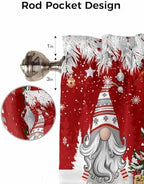 Vandarllin Christmas Gnome Valance Curtains - Image 7
