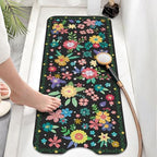 Non Slip Bathtub Mat, Extra Long Flower Bath Mat - Image 6