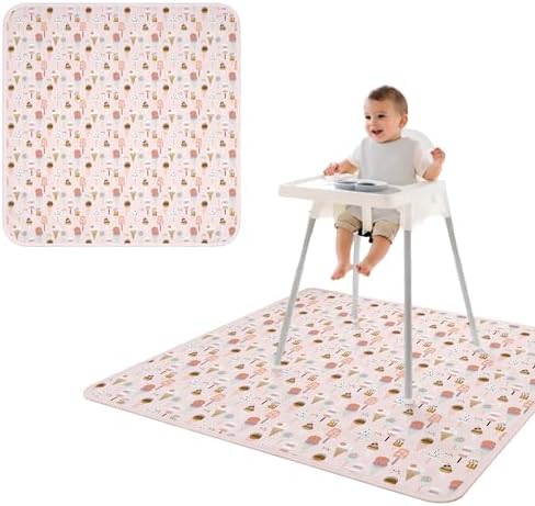BapronBaby Pink Ice Cream Waterproof Splash Mat Catch All Floor Cover by BapronBaby