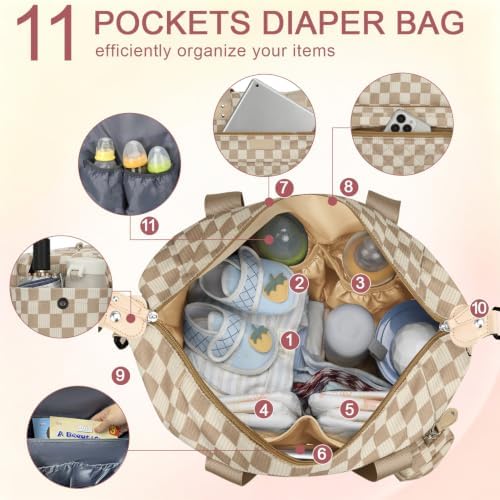 Pritent Diaper Bag Tote Waterproof Maternity Baby Bags - Image 4