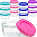 DecorRack 7 oz Food Storage Containers, Screw Lids by DecorRack