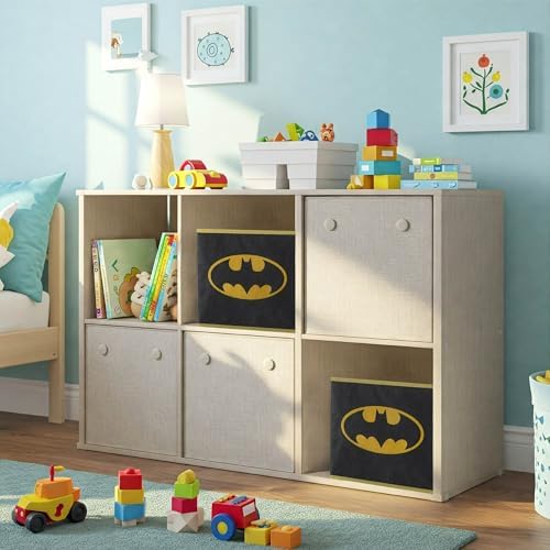 Batman Kids Storage Cubes, 2 Pack Foldable Fabric Bins - Image 5