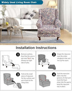 CRFATOP Wingback Chair Covers Wing Armchair Slipcovers - Image 6