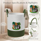 LemonRoad Woodland Animals Laundry Hamper Large Cotton Rope Storage Basket - Image 3