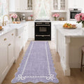GarveeHome Scalloped Hallway Runner Rug 2.5x8 Non Slip Bedroom Rugs by GarveeHome