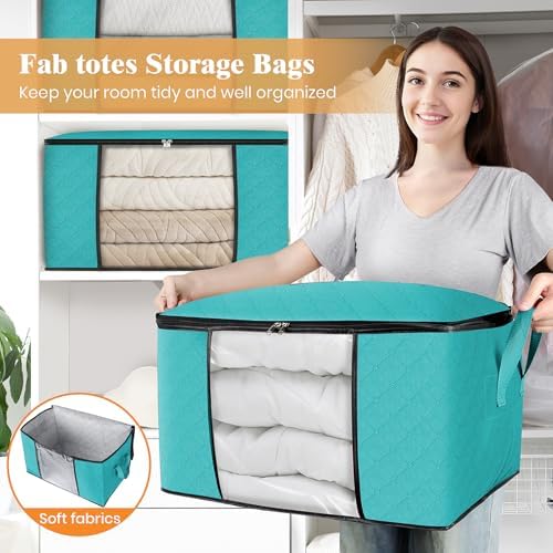 Fab totes 8 Pack Storage Bags for Clothes Blanket Storage Bins - Image 5