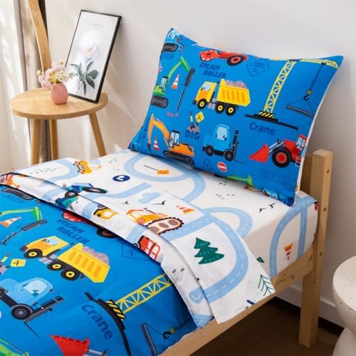 NTBED 4 Pieces Construction Truck Toddler Bedding Set - Image 3