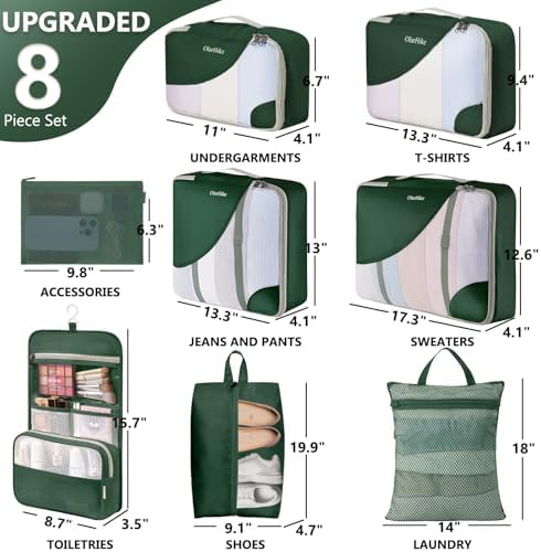 OlarHike Packing Cubes for Travel, Gifts for Women Mom, Anti-Tearing Suitcase - Image 2